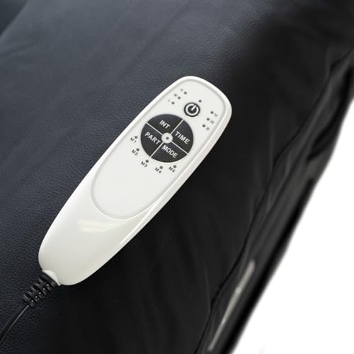 MEBEL ELITE Jasper – Massagesessel Schwarz aus Kunstleder – Exklusiver Relaxsessel in Lederoptik mit Massagefunktion – Elektrisch Verstellbarer Massagestuhl für Heimkino & Wohnzimmer