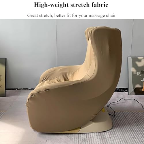 MJMLUCK Bezug für Ganzkörpermassagestühle, Bezug für Massagestühle aus Stretchgewebe, Bezug für Massagestühle zu Hause, geeignet für alle Arten von Massagestühlen, Rot (Grau)