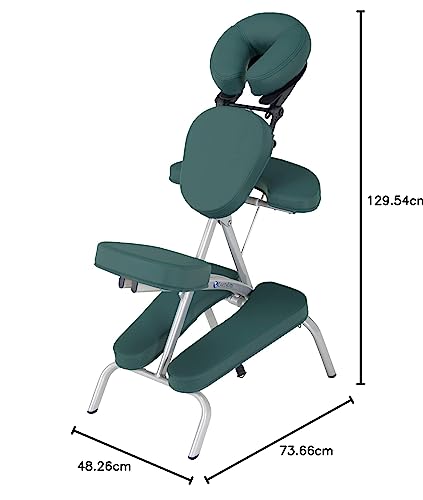 EARTHLITE Vortex Tragbarer Massagestuhl - Klappbar, Kompakt, Stabil & Leicht (6,8kg), inkl. Transporttasche & Brustbeinkissen