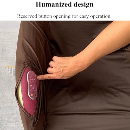 MJMLUCK Bezug für Ganzkörpermassagestühle, Bezug für Massagestühle aus Stretchgewebe, Bezug für Massagestühle zu Hause, geeignet für alle Arten von Massagestühlen, Rot (Grau)