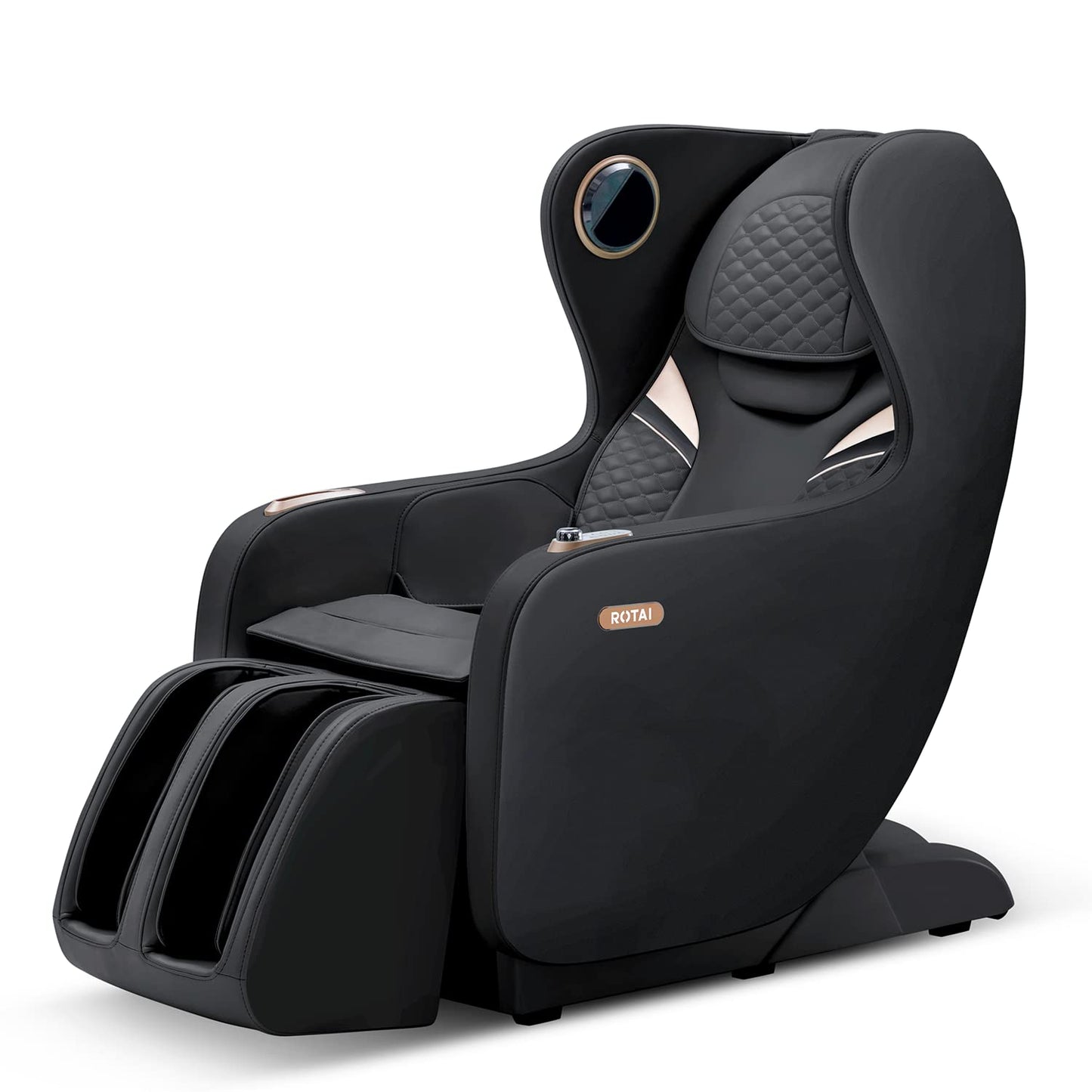 Rotai Massagesessel 3D Massagestuhl mit SL-Schiene Elektrischer Fernsehsessel Kleiner Massagesessel mit Automatikprogramme-USB, Bluetooth
