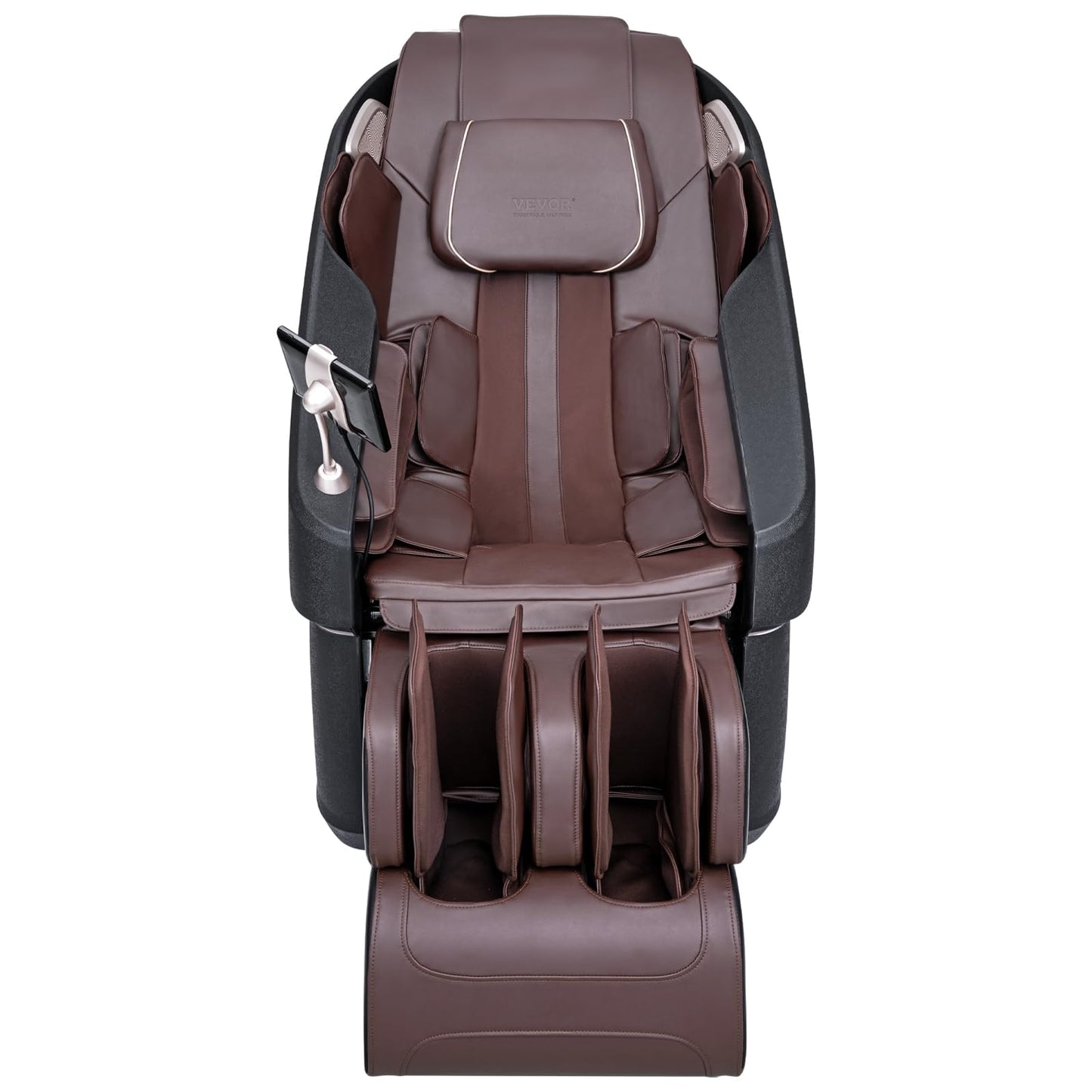 VEVOR Massagesessel mit Flexibler SL-Schiene, 3D-Ganzkörper-Shiatsu-Massagegerät, Schwerelosigkeit, 10 bis 18 Automatikmodi, Heizung, Bluetooth-Lautsprecher, Luftkissen und Touchscreen 160 kg