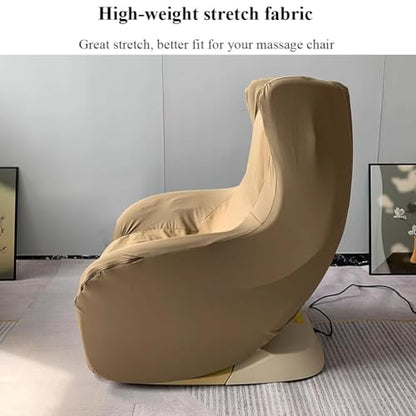 MJMLUCK Bezug für Ganzkörpermassagestühle, Bezug für Massagestühle aus Stretchgewebe, Bezug für Massagestühle zu Hause, geeignet für alle Arten von Massagestühlen, Rot (Grau)
