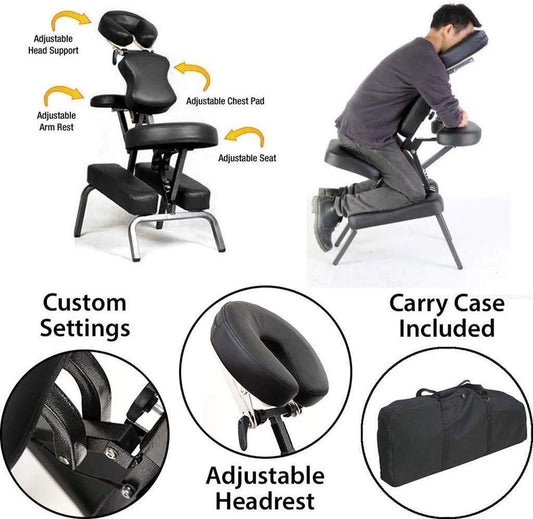 Verstellbarer Massagestuhl, ergonomisch, mit Rückenstütze, orthopädischer Kniesitz, Verbesserung der Körperhaltung, Nackenschmerzen und Linderung von Wirbelsäulenverspannungen, Korrekturhocker