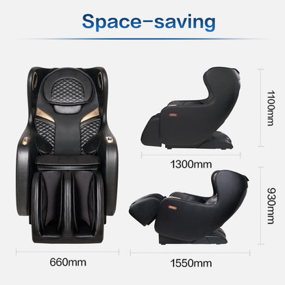 Rotai Massagesessel 3D Massagestuhl mit SL-Schiene Elektrischer Fernsehsessel Kleiner Massagesessel mit Automatikprogramme-USB, Bluetooth