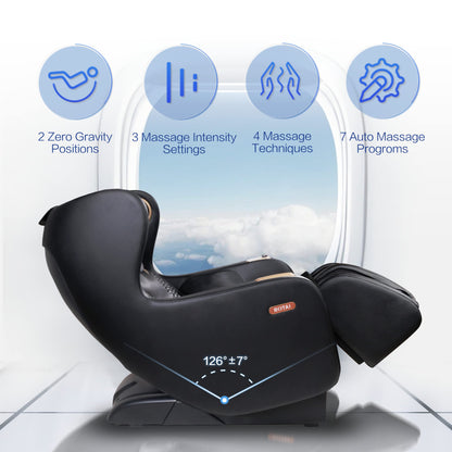 Rotai Massagesessel 3D Massagestuhl mit SL-Schiene Elektrischer Fernsehsessel Kleiner Massagesessel mit Automatikprogramme-USB, Bluetooth