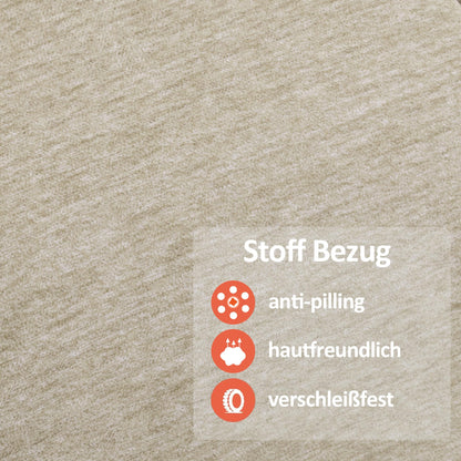 M MCombo Fernsehsessel mit Aufstehhilfe Elektrisch, Relaxsessel mit Liegefunktion bis 140°, Sessel mit Aufstehhilfe, mit Massage & Heizung, Knopf & Fernbedienung Verstellbar, 7040 (Stoff, Beige)