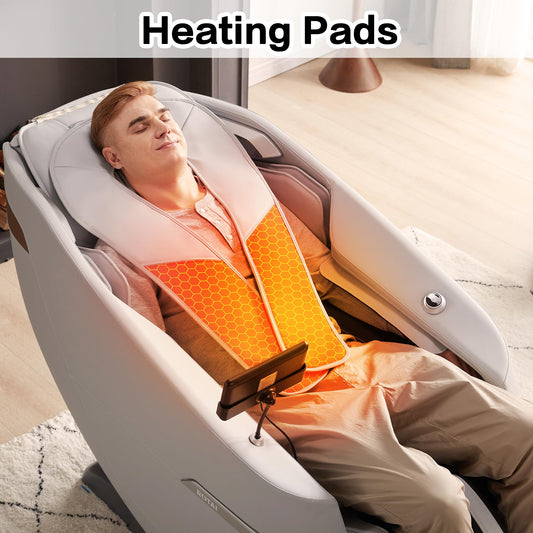 ROTAI Massagesessel-Sofastuhl mit Ganzkörpermassage, Zero Gravity, Robotische Hände, Shiatsu-Massage, Bluetooth-Lautsprecher, Wärmefunktion